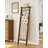 Blanket Ladder Shelf, Decorative Quilt Rack, 6-Tier Farmhouse Ladder Holder Organizer with 4 Removable Hooks-599336924-593854458