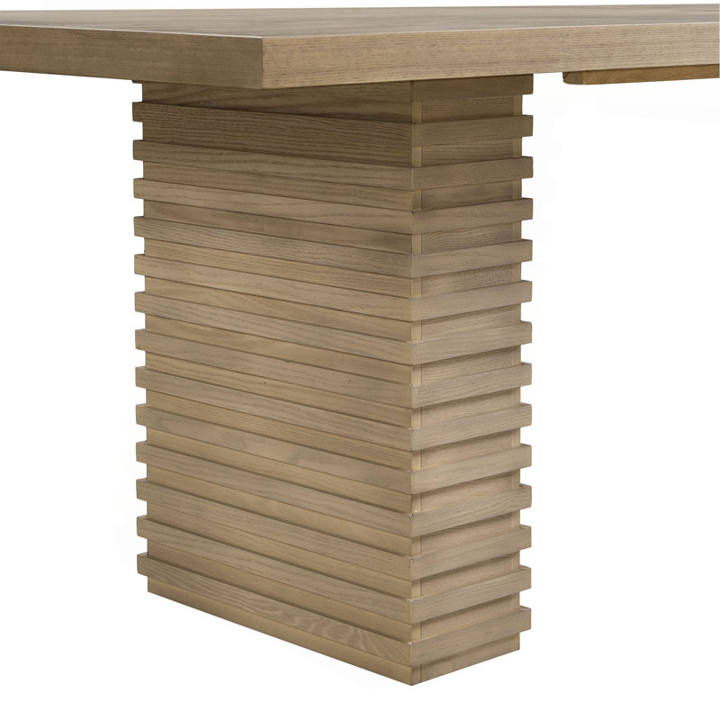 Table de salle à manger 95 pouces, Bois de frêne naturel