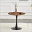Table tulipe ronde 31,5 po en faux noyer