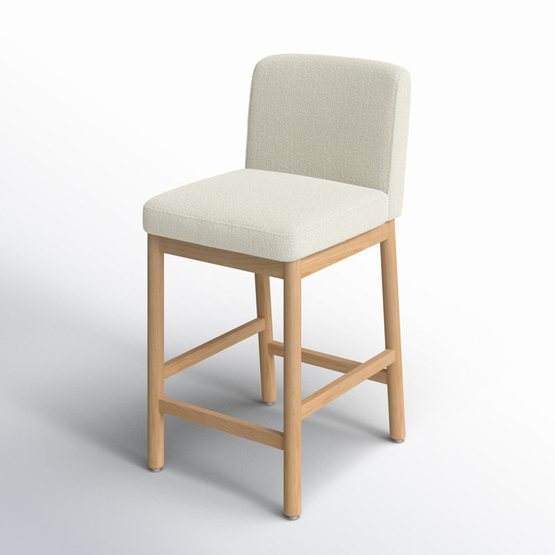 Tabouret de comptoir Connie Boucle, Crème, crème