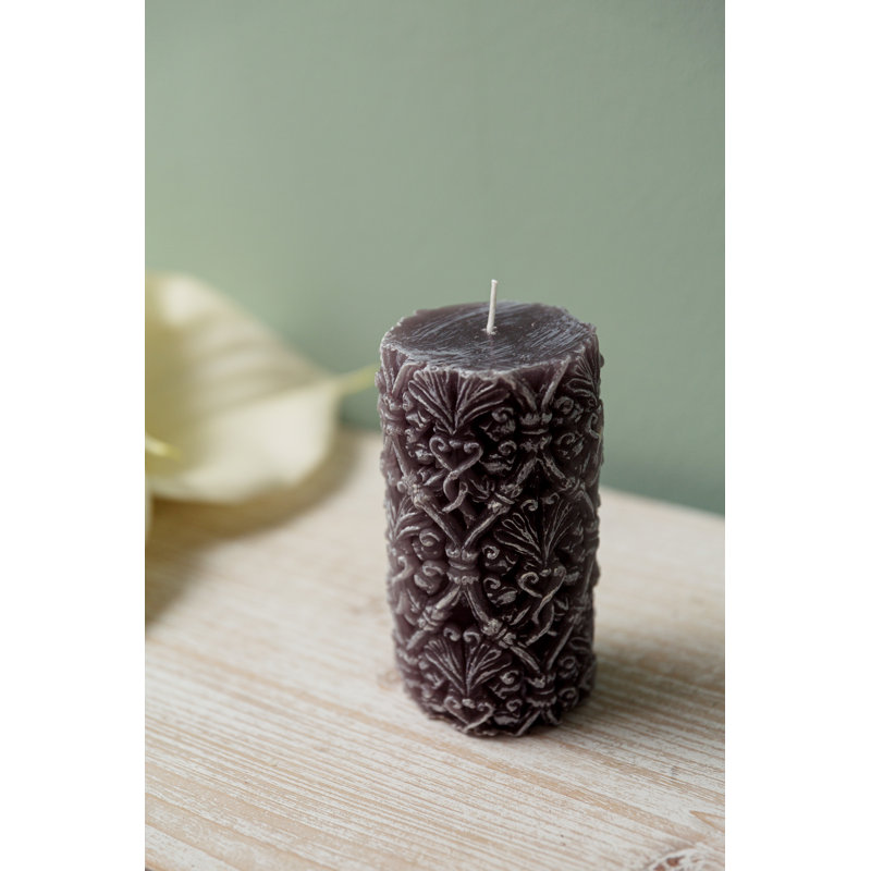 Unscented Pillar Candle, Rosa