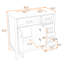 Ensemble de meuble-lavabo simple en bois avec plateau en céramique, meuble-lavabo et tiroirs de rangement Tinth-45752397