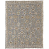 Corbitt Wool Oriental Area Rug in Blue
