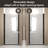 24"x72" Pivot Tempered Glass Shower Door Matte Black Aluminum Frame Half Frame 1/4"(6mm) Glass with Explosion Proof Film​-121412598