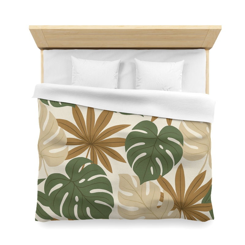 Microfiber Duvet Cover Boho Style, Design 66, King Duvet Cover, White