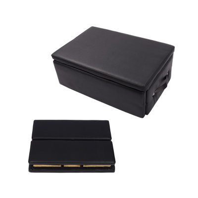 Foldable Pilates Box for Reformer, 24.4x16.9x9 Inches Portable Non Slip Pilates Box for Home Gym, Studio, Home Workout, Stretching, Balance Exercise Equipment, Black