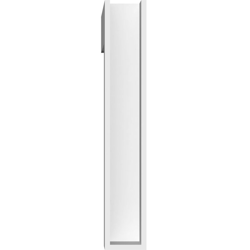 Support standard en PVC de qualité architecturale avec extrémités en bloc Carmel, H 18 po x l 3 po x P 14 po