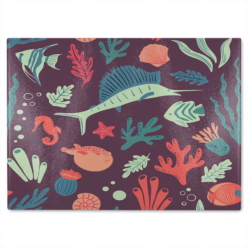 Sealife Designer Glass Chopping Board
