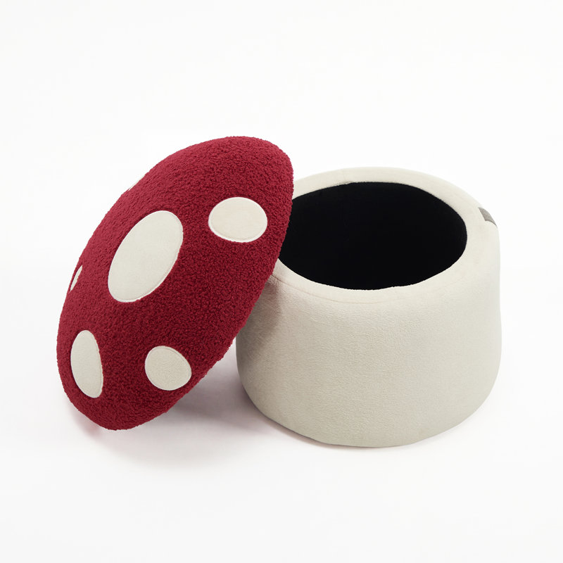 Repose-pieds avec rangement Mushroom Kids, Red