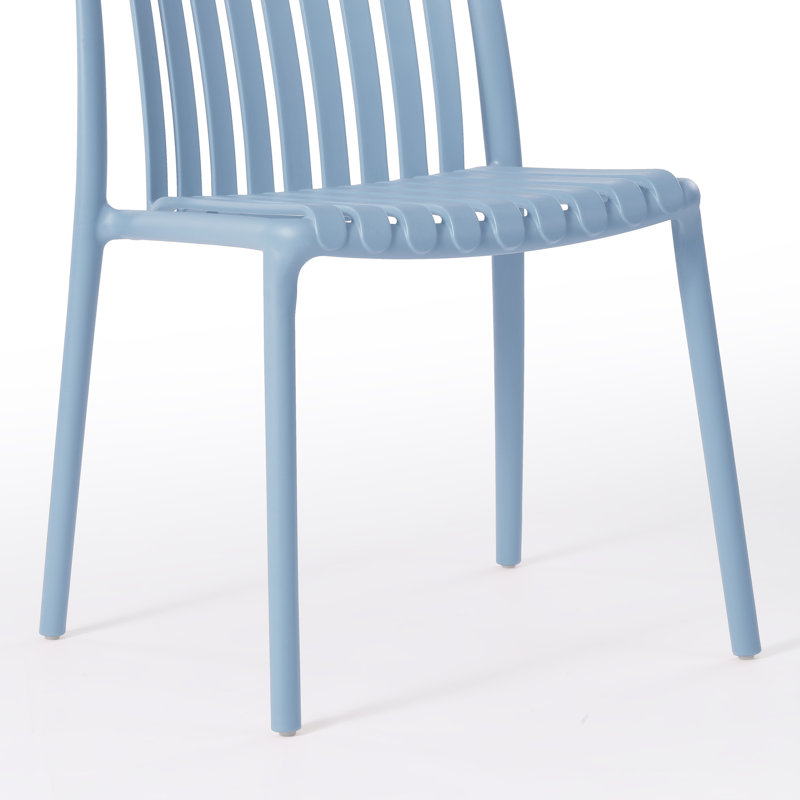 Chaise d'appoint empilable Delron, Bleu français