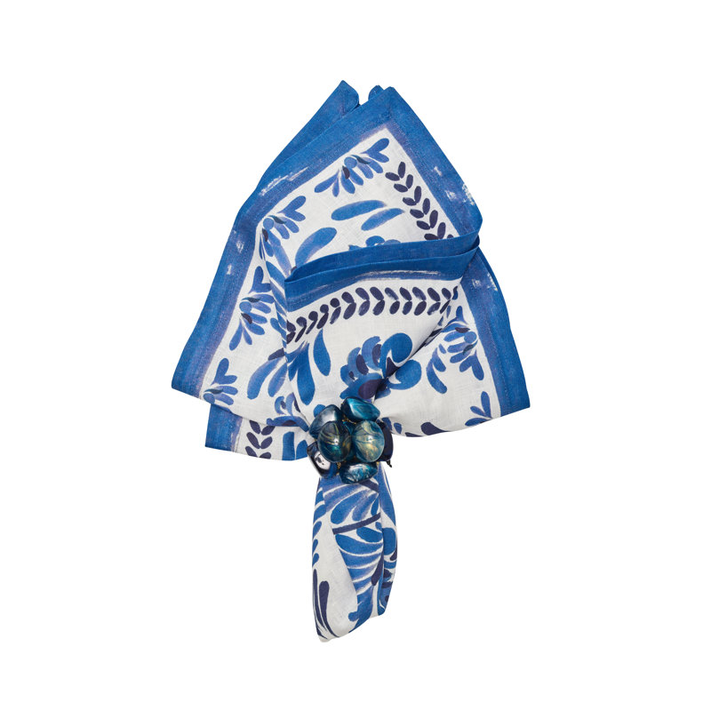 Botanica Napkin, Ivory/Navy