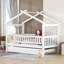 Lit simple en bois avec lit gigogne simple, blanc