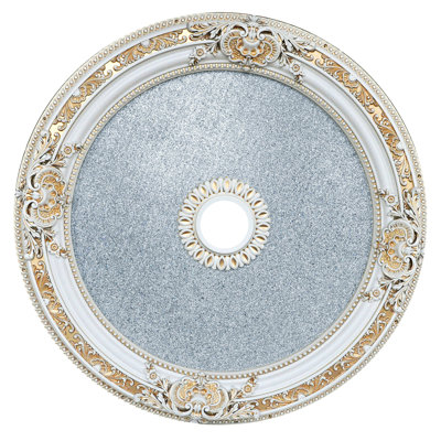 Round Silver Sparkle Center Ceiling Medallion