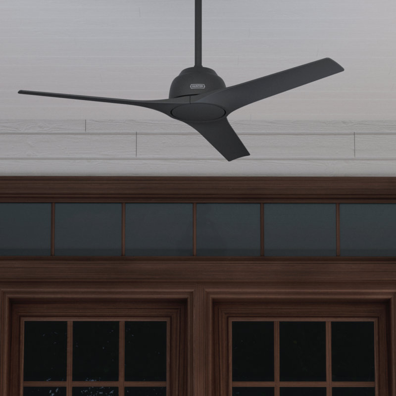52" Gallegos 3 - Blade Standard Ceiling Fan with Wall Control, Matte Black