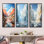 Winter Glacier Landscape In Canada - Glacier, ensemble de 4 reproductions d'art sur toile