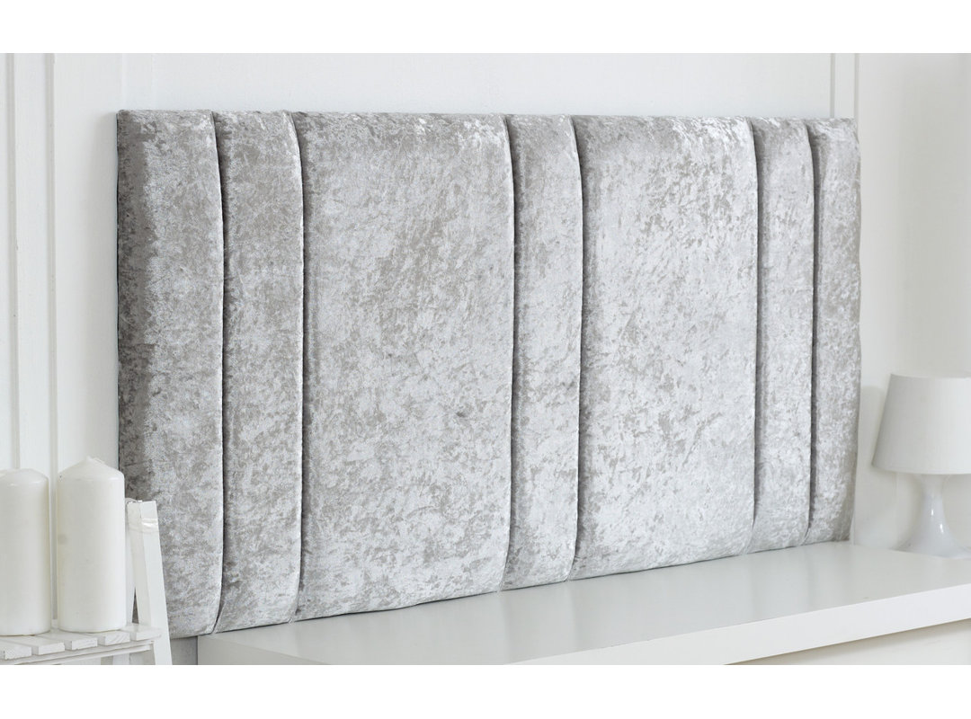 Milano Crushed Velvet 4ft Small Double 20" Headboard - Black