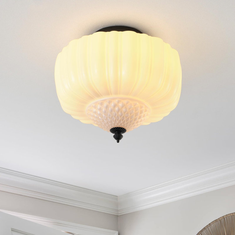 Milk White Glass Ceiling Light