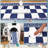 5x7 Checkered Christmas Area Rug, Washable Non Slip Low Pile Rug for Dining Room, Blue-894471922-894471935
