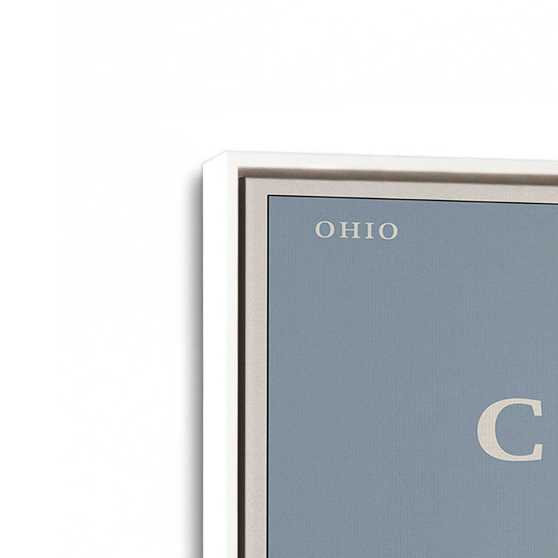 «Columbus Skyline» par Deny Designs, reproduction d'art, Toile avec cadre, 30 x 40, Blanc