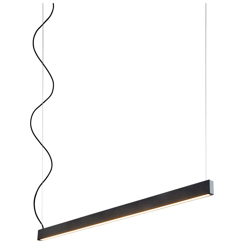 Luminaire suspendu linéaire à DEL Amarye, H 62,5 po x l 50 po x P 5,5 po, Noir