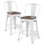 Chaise de salle à manger en métal avec tabourets empilables Johntell-683726929-683726928