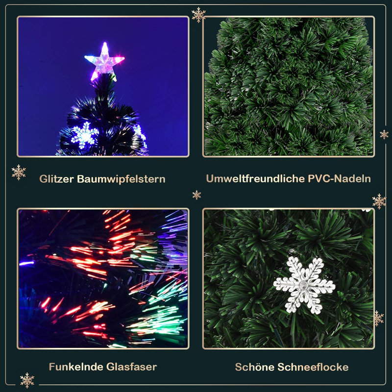 Lighted Artificial Pine Christmas Tree, 210cm H x 90cm W x 90cm D