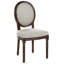 ALBANZA 50 cm H Fabric Side Chair in Brown and Beige