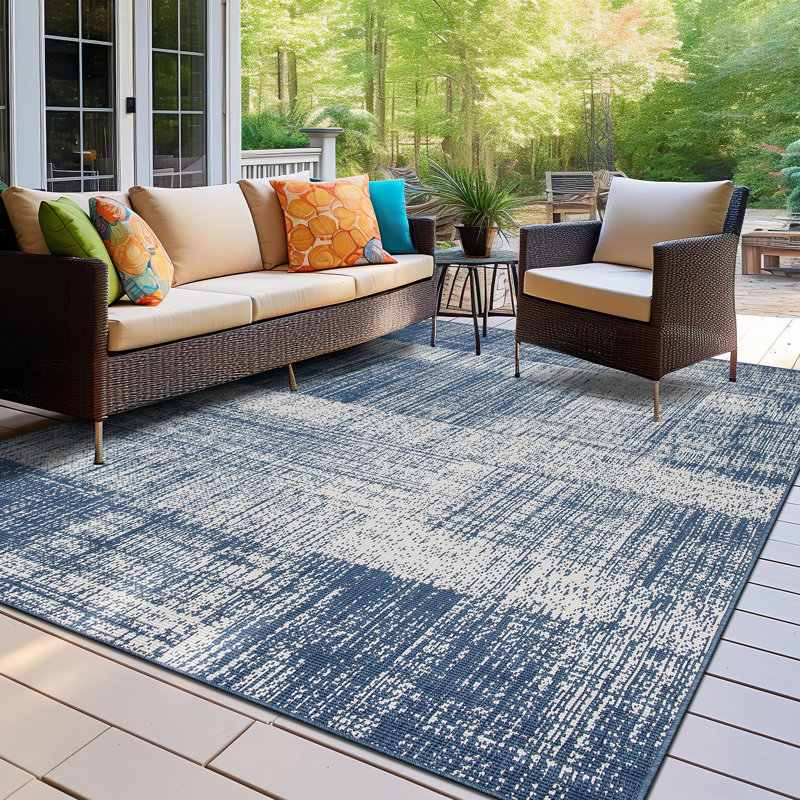 Tapis abstrait intérieur et extérieur Graig, Rectangle 5 pi x 7 pi