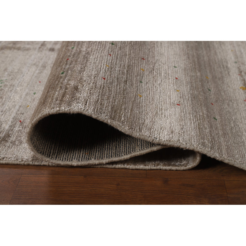 Tapis oriental brun clair Gabbeh 9 x 12