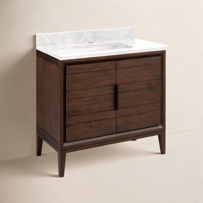Aliso 36" Carrara Marble Single Bathroom Vanity