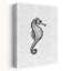 Elegant Seahorse Illustration Contemporary Seahorse Horse Nature Ocean Wall Art Print by Nicholas - Wrapped Canvas Print-1756053750