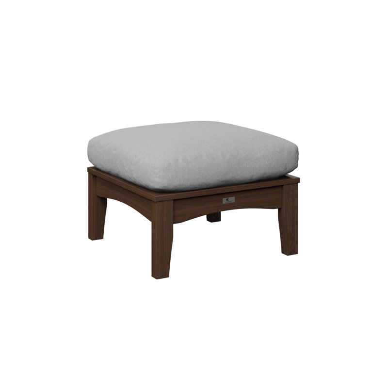 Repose-pieds et coussins de terrasse Classic, Cast Slate, Brazilian Walnut