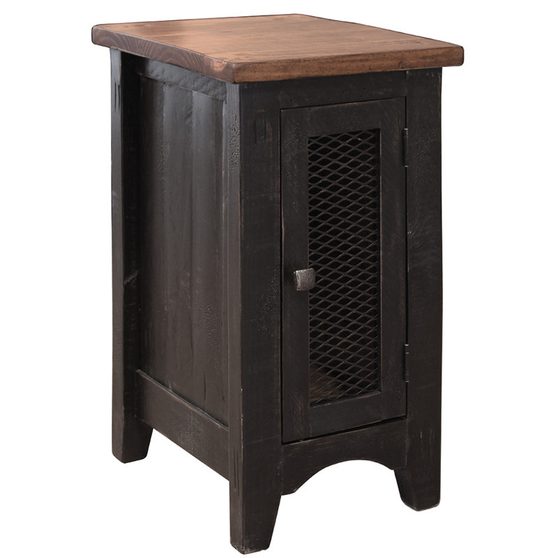 Dansby 1 Mesh Door Accent Cabinet, Black