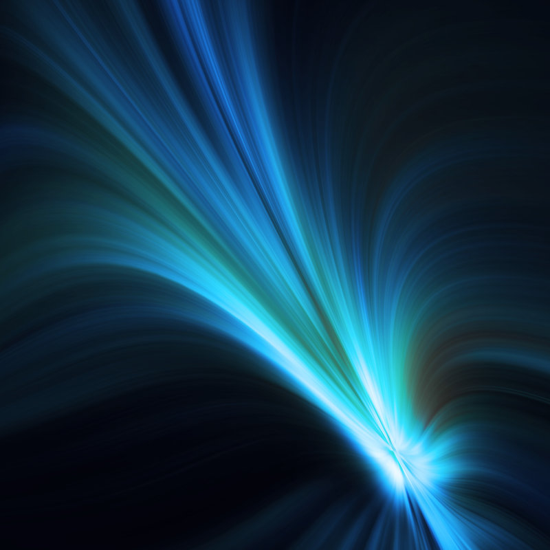 Wave Of Colorful Light by Elyaka - Wrapped Canvas Print, 30cm H x 30cm W x 3.8cm D
