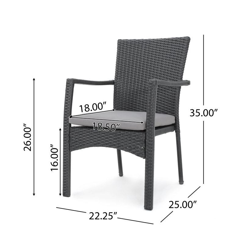 Arturas 16'' H Upholstered Side Chair, Gray