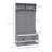 3-in-1 Hall Tree, Entryway Bench with Coat Rack, Mudroom Bench with Shoe Rack, 2 Storage Drawers, 4 Hooks and Padded Seat Cushions for Hallway, Gray-129607242