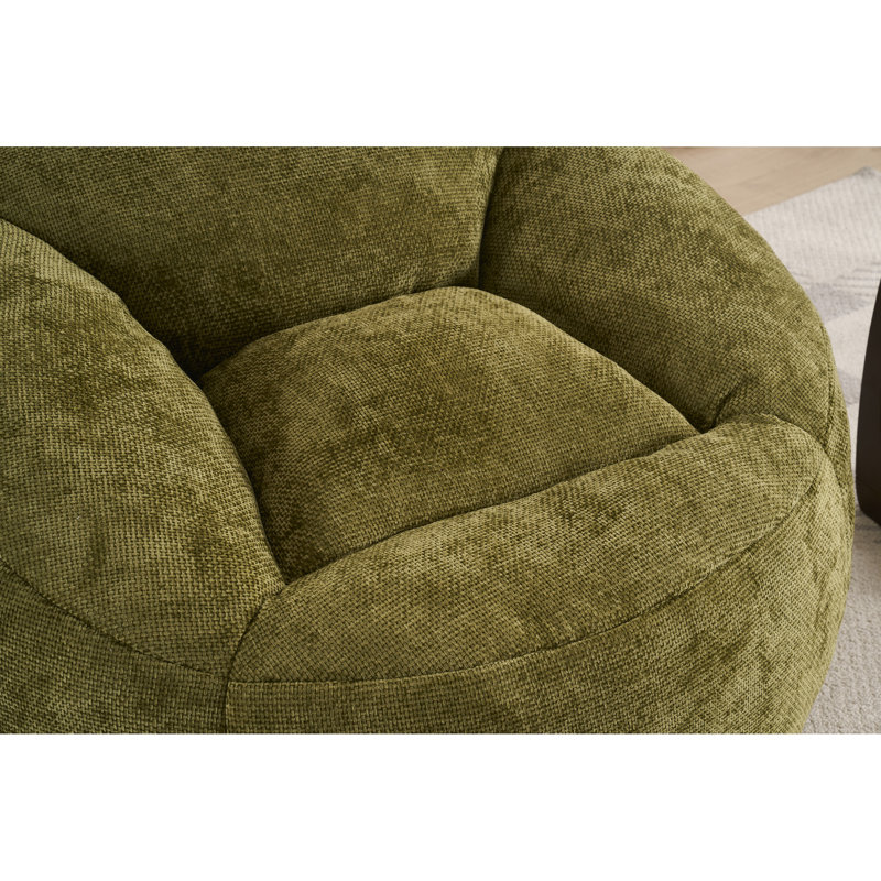 Ultra Soft Foam Bean Bag Chair - Chenille, 44.53In Depth, 42.85In Width, 28.14In Height, And Comfortable Filled For All 41.1In Diameter, 25.59In Versatile Daily Activities