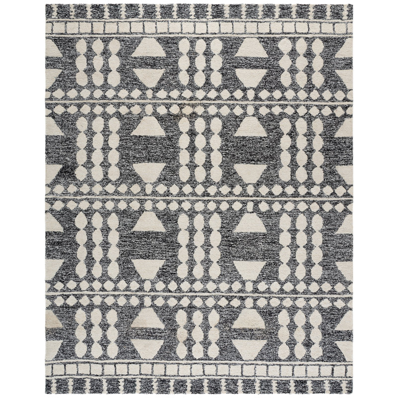Hanssel Hand Tufted Performance Southwestern Rug, Rectangle 8' x 10'