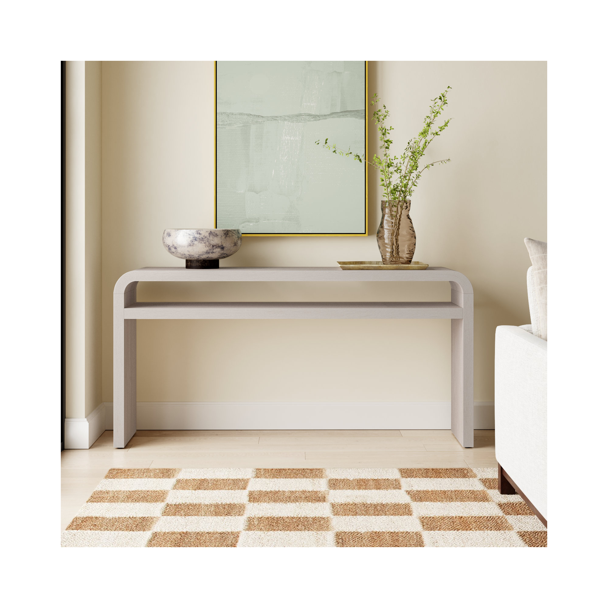 Essie 30" H x 60" W Solid and Manufactured Wood Console Table