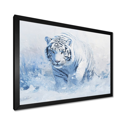 White Bengal Tiger In Winter II - Tiger Wall Décor