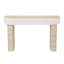 Console beige moderne avec tiroirs cannelés - Table d'entrée 47,2 po pour le couloir, le salon et la salle à manger