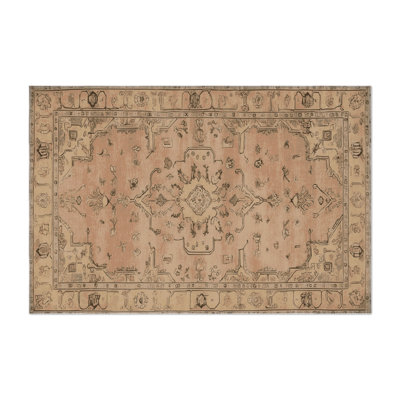 Tapis intérieur et extérieur brun Overdyed