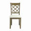 Chaise d'appoint en lin rustique Karsen (ensemble de 2)
