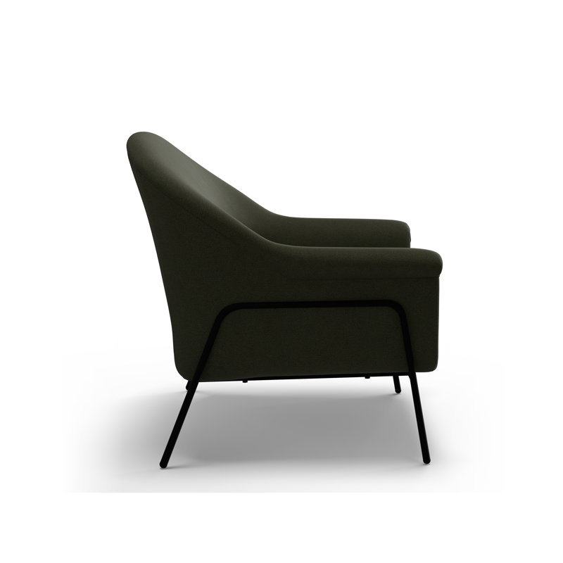 Chaise d'appoint avec pieds en métal noir, Loden