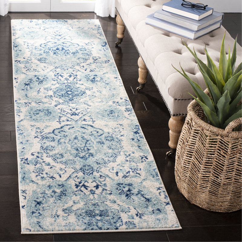Tapis performance à motif cachemire Mitch, Tapis de couloir 2 pi 3 po x 18 pi