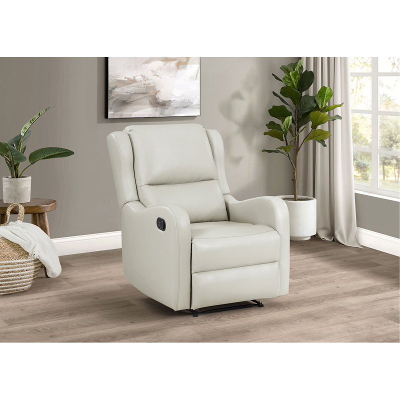 Fauteuil inclinable à accoudoirs anglais ivoire