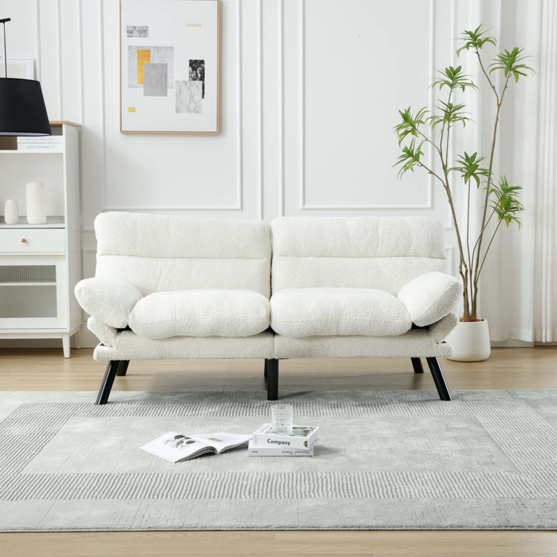 Hillert Upholstered 70.08'' Sofa, White Linen