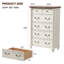 Commode rustique en bois à 6 tiroirs Helmick Farmhouse-95008857
