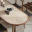 Ensemble de table de salle à manger ovale en bois massif-446614154