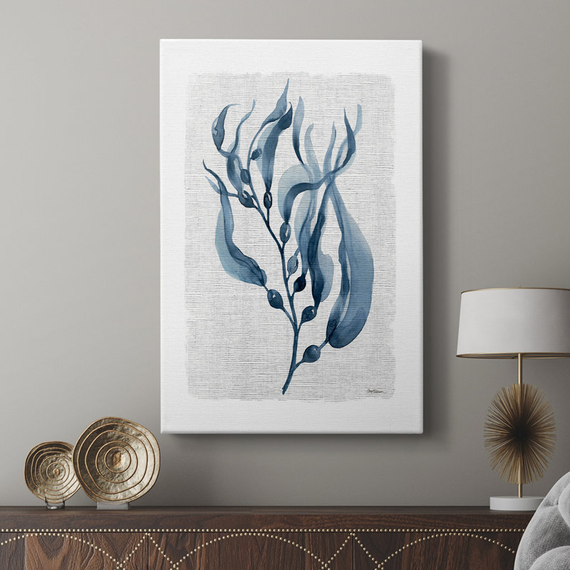 Bleu marine varech marine - galerie Cavas sur mesure, H 18 po x l 12 po